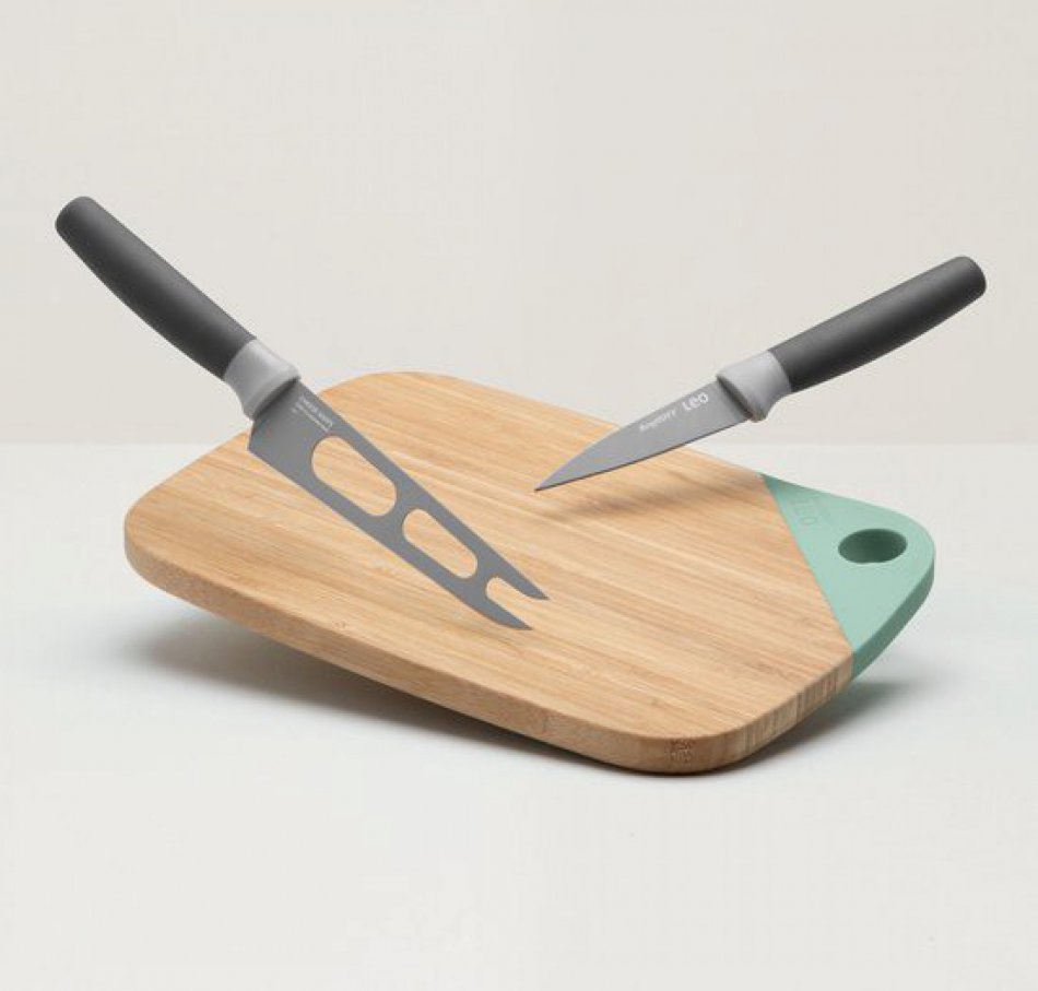Leo Line snijplank + 2 messen