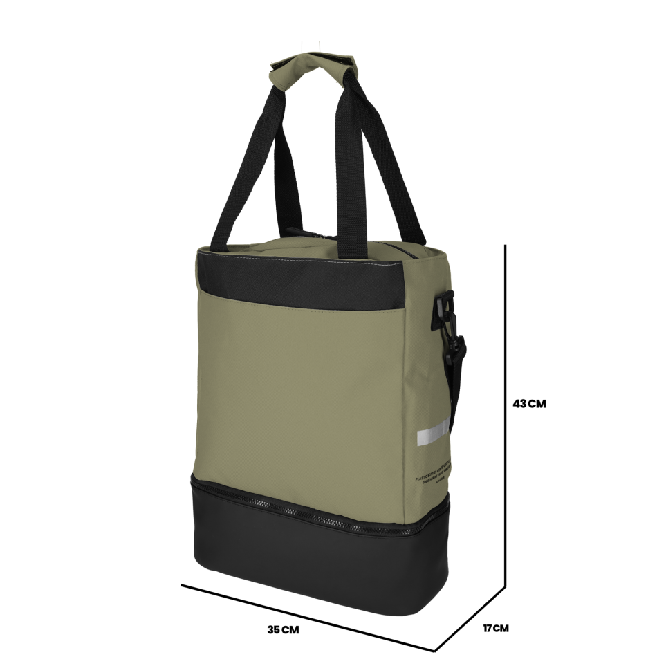 NORLÄNDER S.G. Fiets Shopper Met Koelvak RPET Olijfgroen