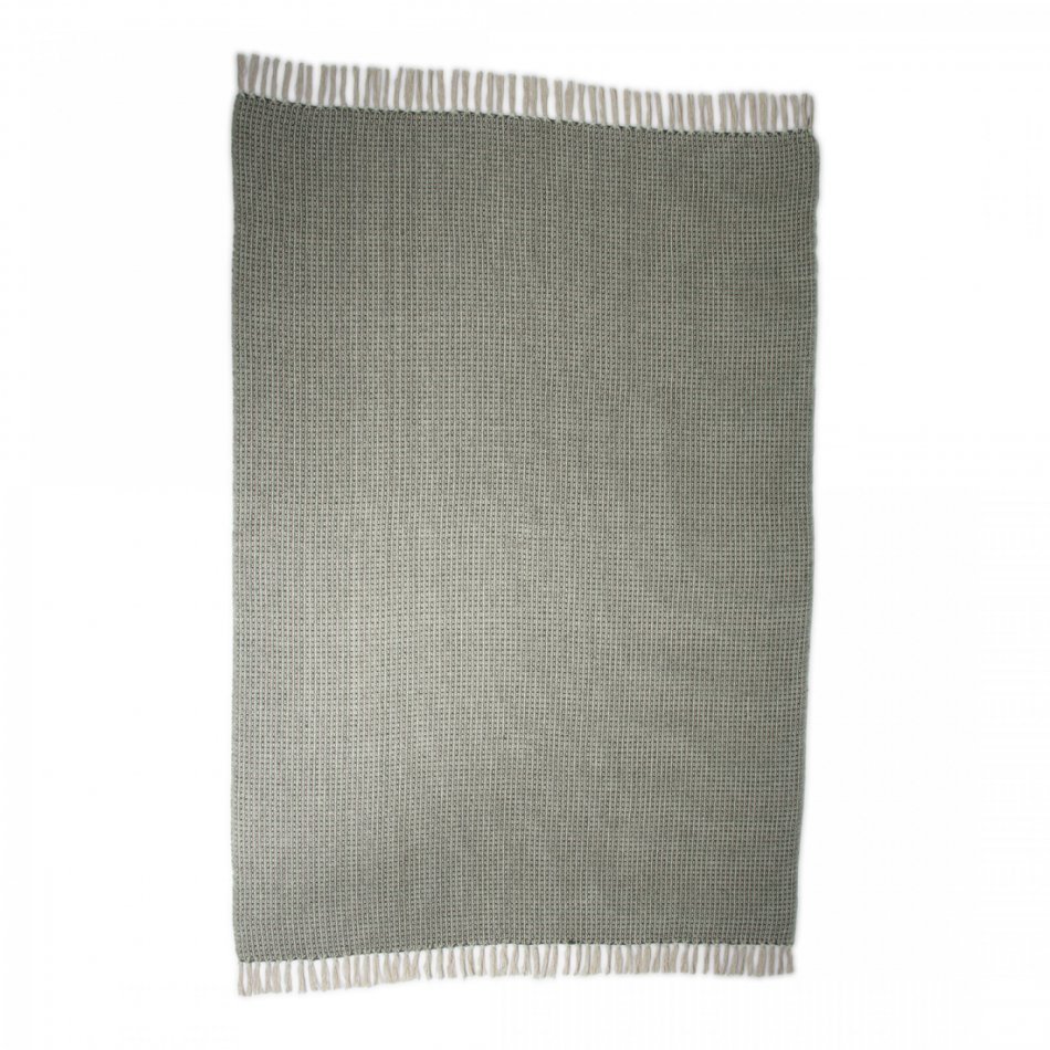 JENS Living Recycled Cotton Plaid Wafel Groen