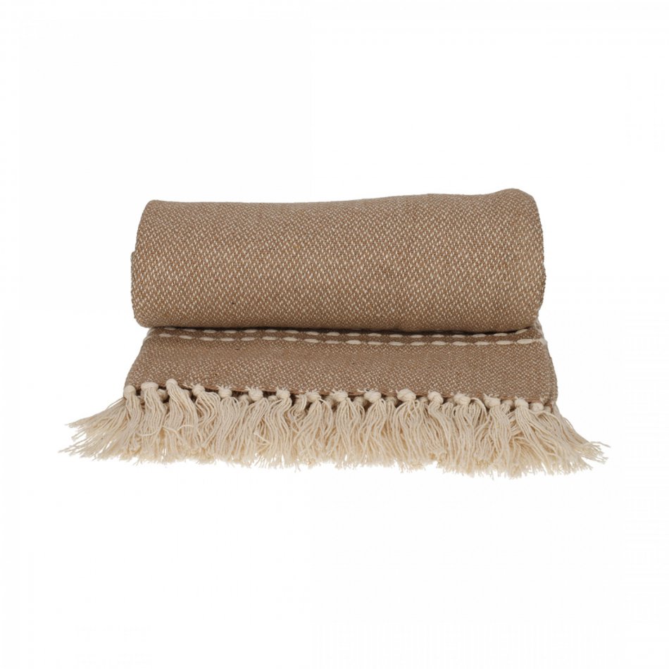 JENS Living Recycled Cotton Plaid Juul Beige