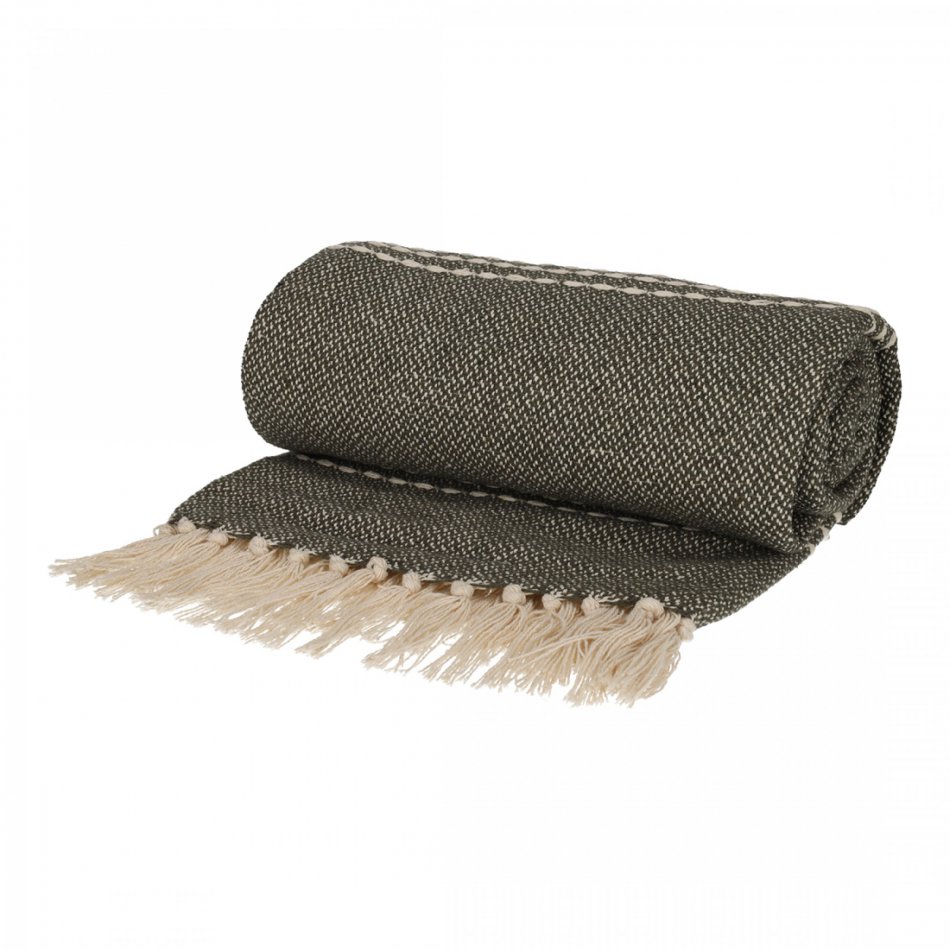 JENS Living Recycled Cotton Plaid Juul Groen