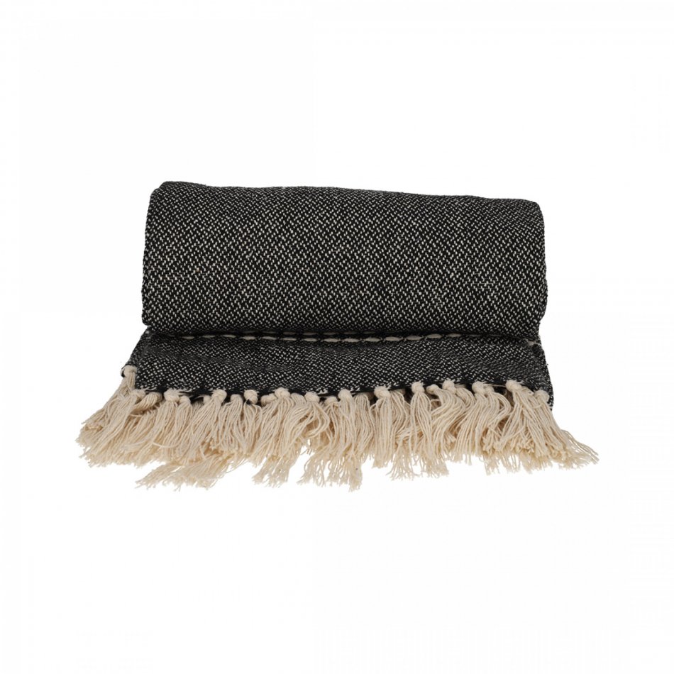 JENS Living Recycled Cotton Plaid Juul Zwart