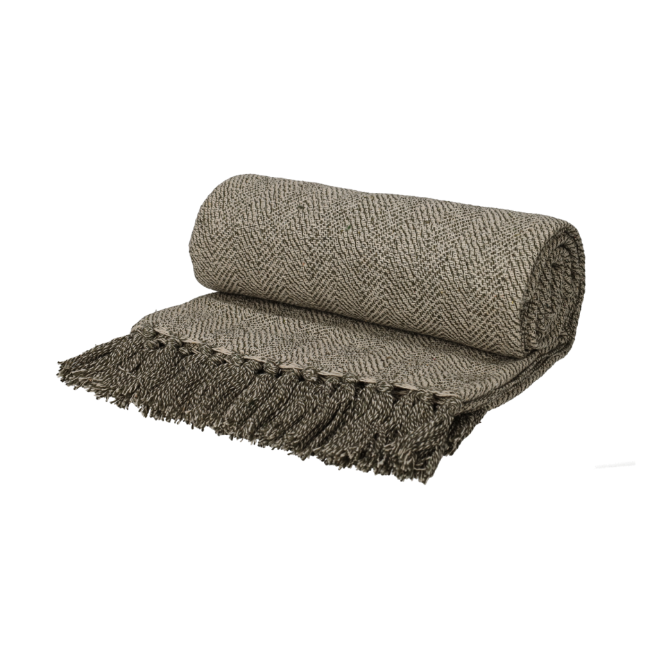 JENS Living Recycled Cotton Plaid Noor Groen