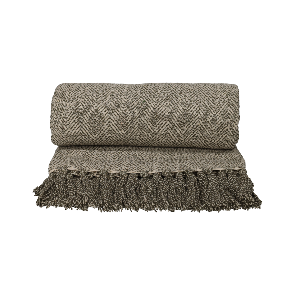 JENS Living Recycled Cotton Plaid Noor Groen