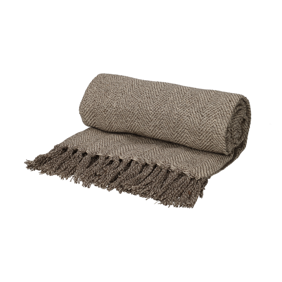 JENS Living Recycled Cotton Plaid Noor Grijs