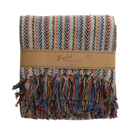 JENS Living Recycled Cotton Plaid Pip Multicolor