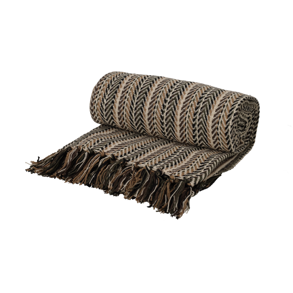 JENS Living Recycled Cotton Plaid Pip Naturel