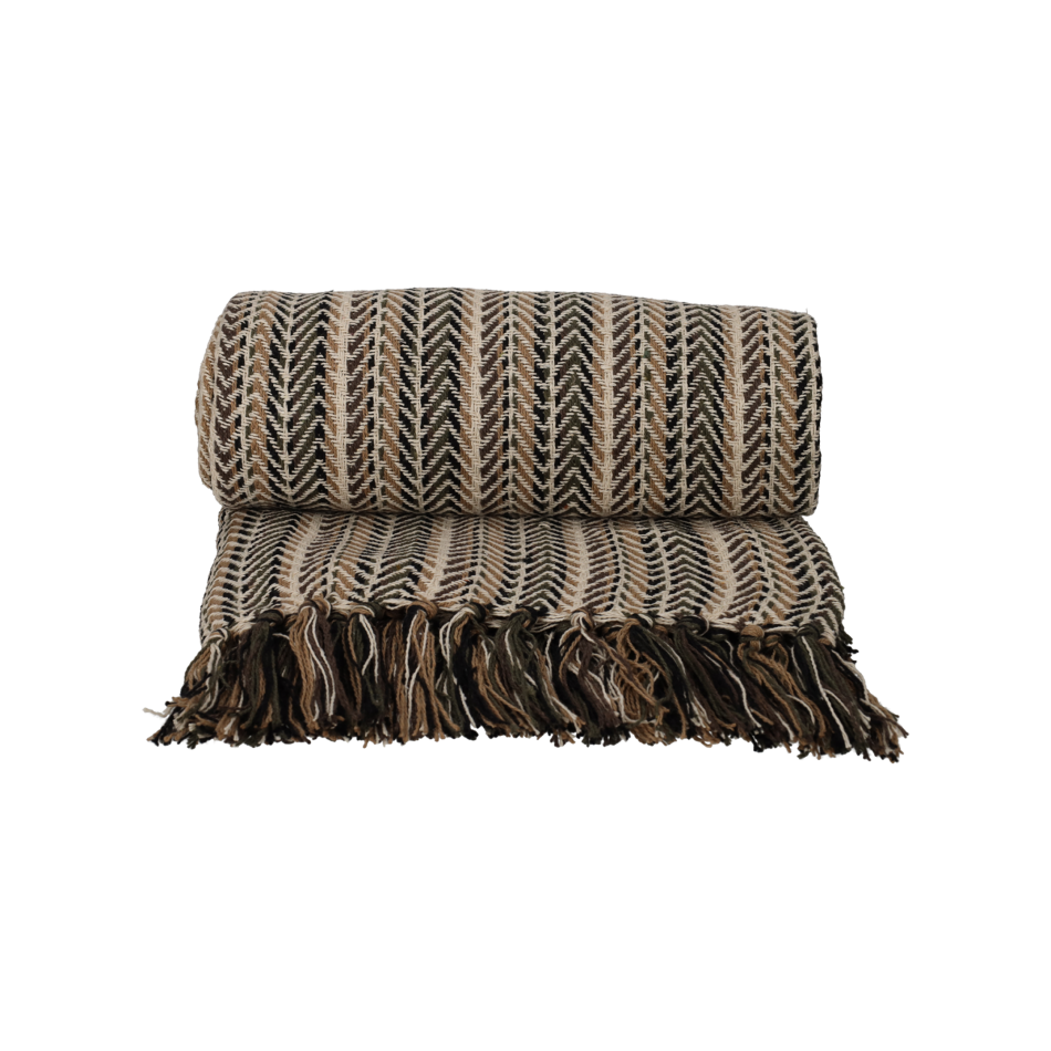 JENS Living Recycled Cotton Plaid Pip Naturel